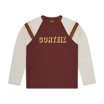 97 HEAVYWEIGHT RAGLAN LS [BURGUNDY]