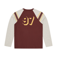97 HEAVYWEIGHT RAGLAN LS [BURGUNDY]