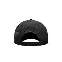 ALCATRAZ PUFF PRINT TRUCKER HAT [TRIPLE BLACK]