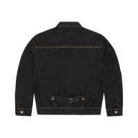 CREST CHAINSTITCH DENIM TRUCKER [WASHED BLACK]