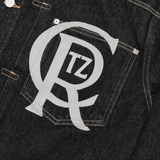 CREST CHAINSTITCH DENIM TRUCKER [WASHED BLACK]