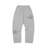 HMP STENCIL OPEN HEM SWEATPANT [LIGHT HEATHER]