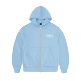 ISLAND PUFF PRINT ZIP HOODIE [BABY BLUE]