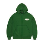 ISLAND PUFF PRINT ZIP HOODIE [GREEN]