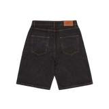ISLAND BAGGY DENIM SHORT [WASHED BLACK]