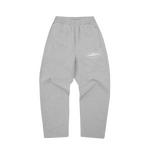 ISLAND PUFF PRINT OPEN HEM SWEATPANT [HEATHER GREY]