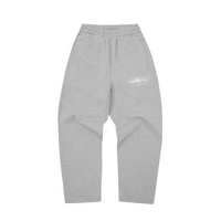 ISLAND PUFF PRINT OPEN HEM SWEATPANT [HEATHER GREY]