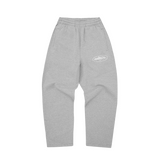 ISLAND PUFF PRINT OPEN HEM SWEATPANT [HEATHER GREY]