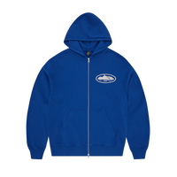 ISLAND PUFF PRINT ZIP HOODIE [WASHED ROYAL]