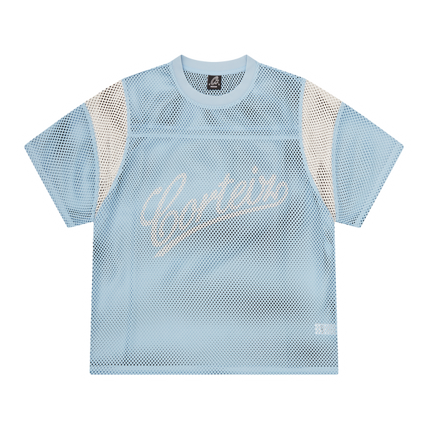 OPEN MESH PANEL JERSEY [BABY BLUE/WHITE]