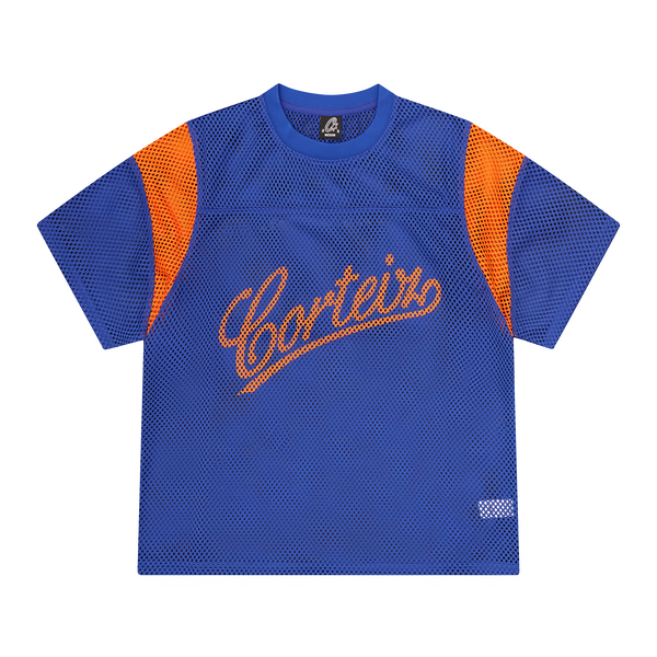 OPEN MESH PANEL JERSEY [BLUE/ORANGE]