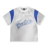 OPEN MESH PANEL JERSEY [WHITE/BLUE]